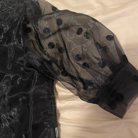 Zara polka dot shirt size large - Picture 4 of 5